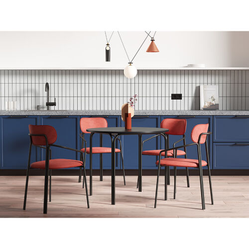 Стол обеденный ror, D90 см, черный 6