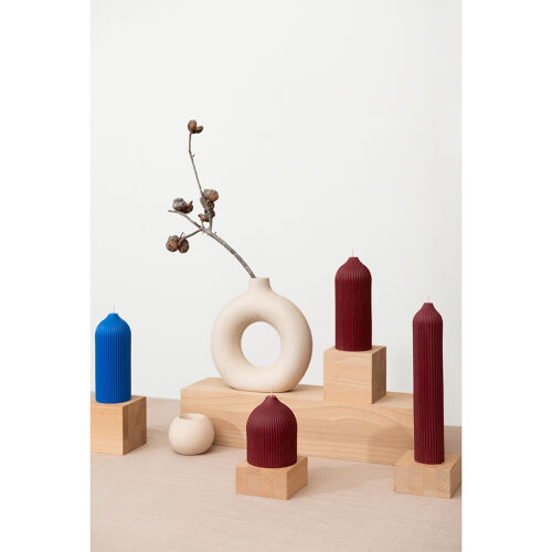 Свеча декоративная бордового цвета из коллекции edge, 25,5см 2