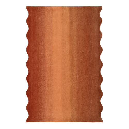 Ковер из шерсти over horizon терракотового цвета из коллекции trendy ruffles