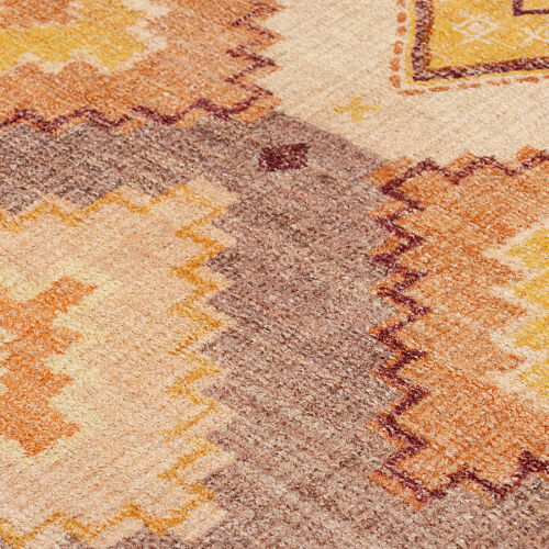 Ковер из хлопка с этническим орнаментом цвета лаванды из коллекц 4