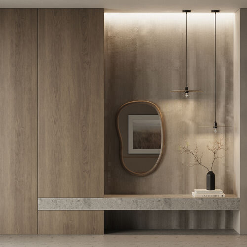 Зеркало настенное torhill, 64х99 см, коричневое 4