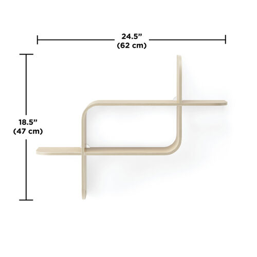 Полка настенная montage, натуральное дерево 4