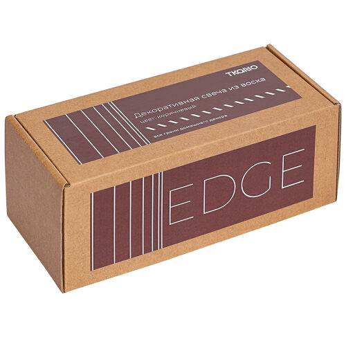 Свеча декоративная коричневого цвета из коллекции edge, 16,5 см 3 Свеча декоративная коричневого цвета из коллекции edge, 16,5 см 3