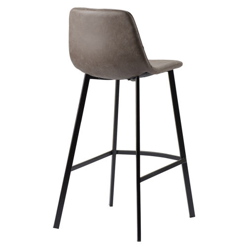 Стул барный hugh, экокожа, серо-коричневый 3