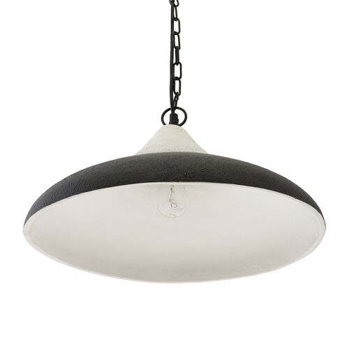 Светильник подвесной sustainable collection, D44х19 см, черный/б 2