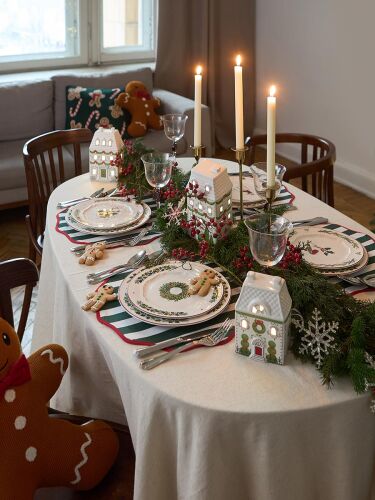 Салфетка под приборы trendy christmas зеленого цвета из коллекци 5