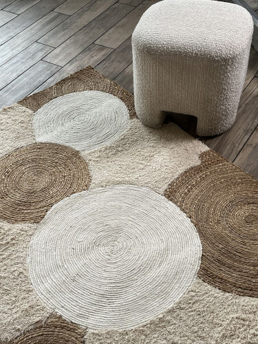 Ковер из джута, шерсти из хлопка agra из коллекции ethnic, 160х2 1