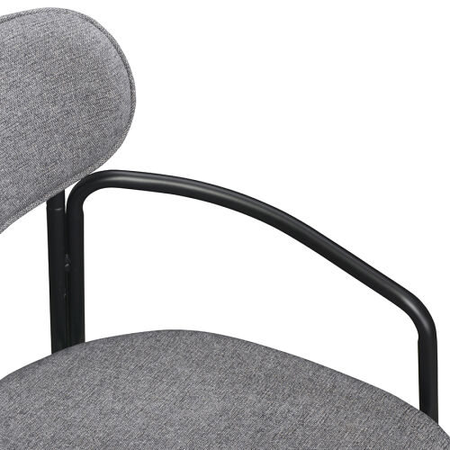 Стул ror, round, рогожка, черный/серый 6