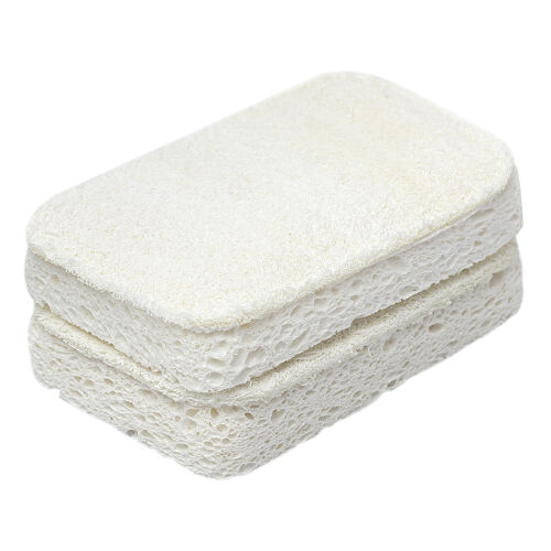 Набор губок для посуды из люфы и целлюлозы eco sponge, 2 шт. 1 Набор губок для посуды из люфы и целлюлозы eco sponge, 2 шт. 1