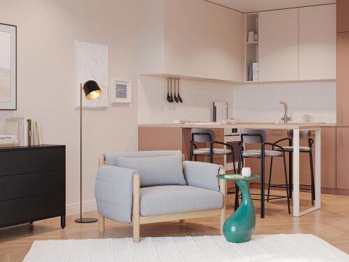 Торшер enkel kopp,142 см, черный/золотистый 3