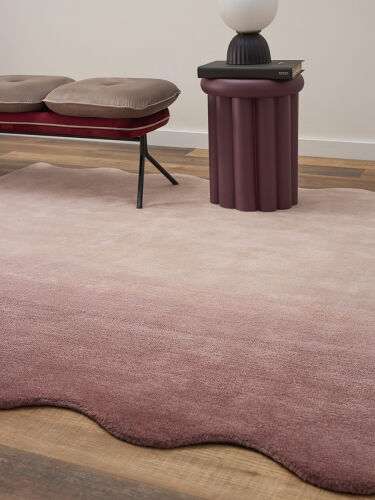 Ковер из шерсти over horizon цвета марсала из коллекции trendy r 2