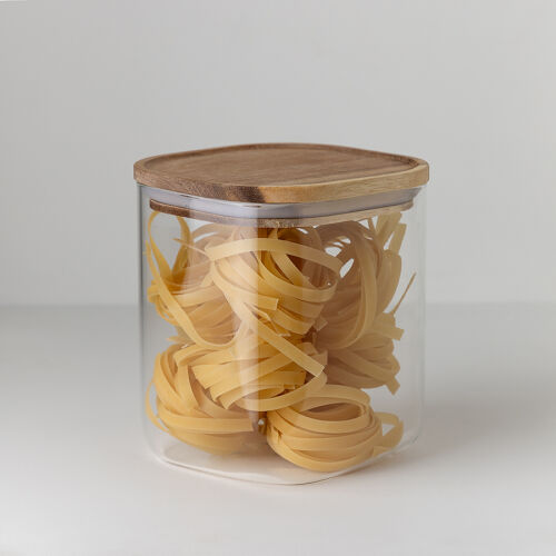 Банка для хранения квадратная glass acacia, 1,5 л 4