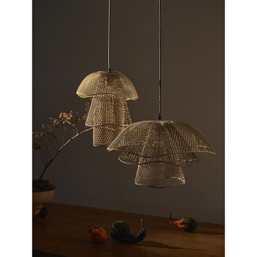 Светильник подвесной vinger, D48х30 см, белый/бежевый/золотой 4