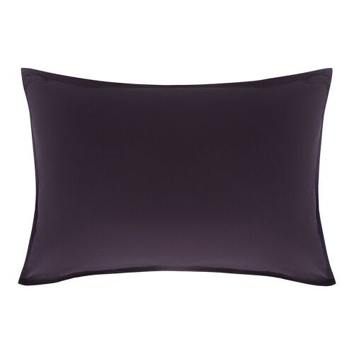 Комплект постельного белья из стираного перкаля сливового цвета  2