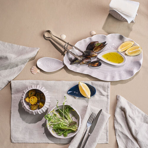 Блюдо сервировочное clams серого цвета из коллекции sea treasure 3