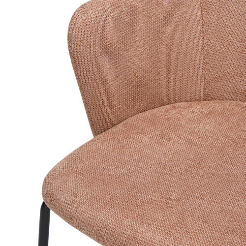 Стул dwight, фактурный шенилл, коралловый 5