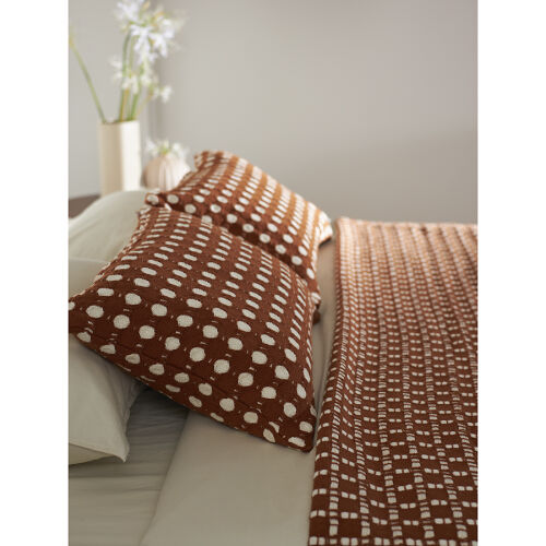 Чехол на подушку из хлопка polka dots карамельного цвета из колл 1