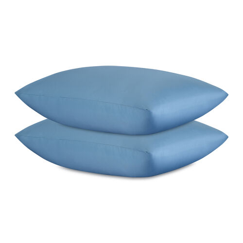 Комплект постельного белья из премиального сатина джинсово-синег 3