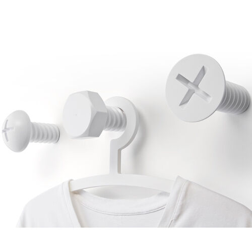 Набор вешалок screw, белые, 3 шт. 2