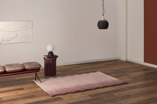 Ковер из шерсти over horizon цвета марсала из коллекции trendy r 1