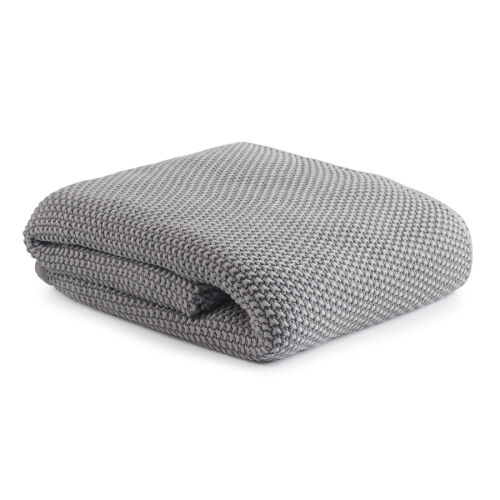 Плед из стираного хлопка серого цвета из коллекции essential, 13 3