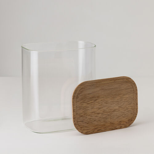 Банка для хранения прямоугольная glass acacia, 950 мл 5
