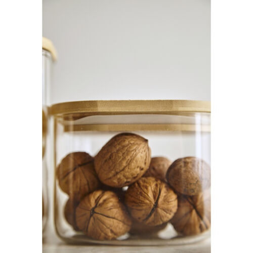 Банка для хранения квадратная glass bamboo,1 л 2 Банка для хранения квадратная glass bamboo,1 л 2