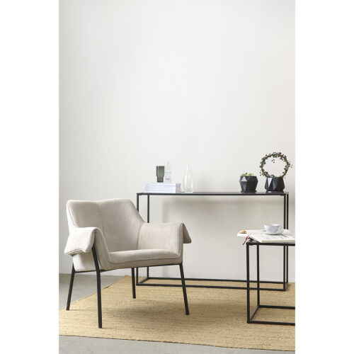 Лаунж-кресло aline, шенилл, серо-бежевое 1