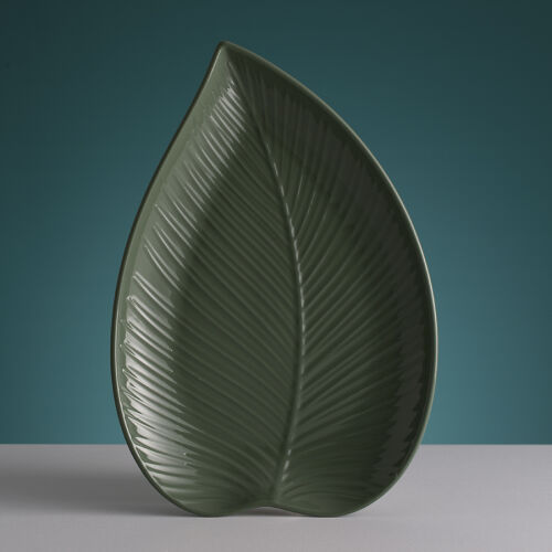 Блюдо сервировочное in the forest leaf, 26х38 см, серо-зеленое 2