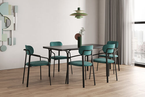 Стол обеденный ror, 85х120 см, черный 2