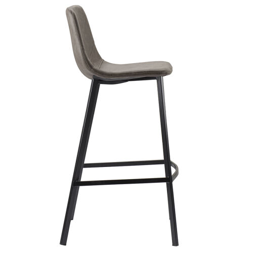 Стул барный hugh, экокожа, серо-коричневый 2