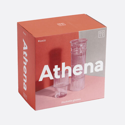 Набор из 4-х стаканов athena, розовые 6 Набор из 4-х стаканов athena, розовые 6