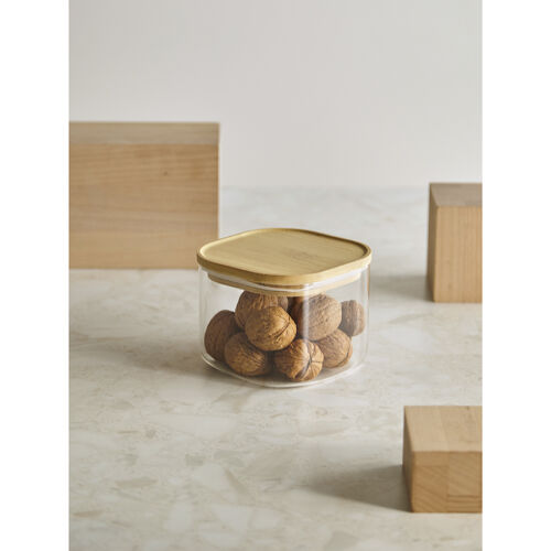 Банка для хранения квадратная glass bamboo,1 л 3 Банка для хранения квадратная glass bamboo,1 л 3