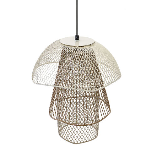 Светильник подвесной vinger, D28х37 см, белый/бежевый/золотой 7