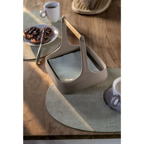 Салфетка подстановочная овальная двухсторонняя fabric, синяя 2 Салфетка подстановочная овальная двухсторонняя fabric, синяя 2
