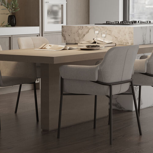 Стул aline, шенилл, светло-серый 5