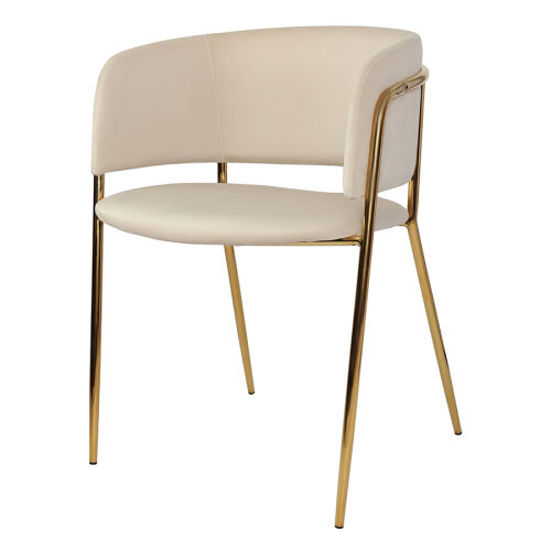 Стул helning, велюр, латунь/бежевый