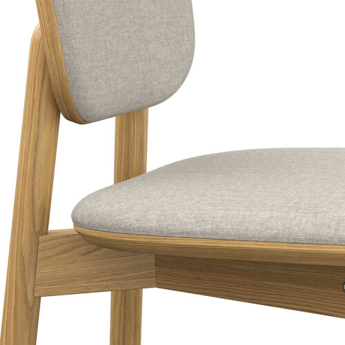 Стул полубарный с обивкой saga, рогожка, бежевый 7