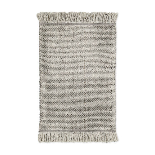 Ковер из переработанного пластика светло-серого цвета из коллекции ethnic, 60х90 см