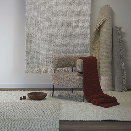 Плед из хлопка жемчужной вязки терракотового цвета из коллекции  2