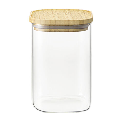 Банка для хранения квадратная glass bamboo, 1,1 л 1 Банка для хранения квадратная glass bamboo, 1,1 л 1