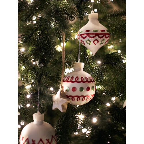Набор ёлочных украшений с подсветкой festive embroidey из коллек 3 Набор ёлочных украшений с подсветкой festive embroidey из коллек 3