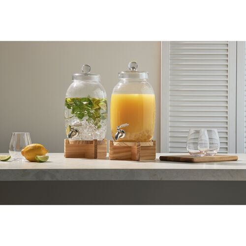 Диспенсер для напитков на деревянной подставке flo, 5,4 л 3