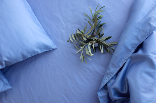 Комплект постельного белья из премиального сатина сиреневого цве 2