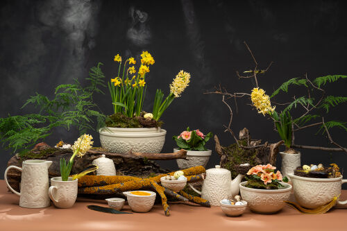 Миска для смешивания birds of paradise, 1,5 л, кремовая 2