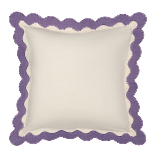 Чехол на подушку с контрастным кантом сиреневого цвета из коллекции trendy ruffles, 40х40 см