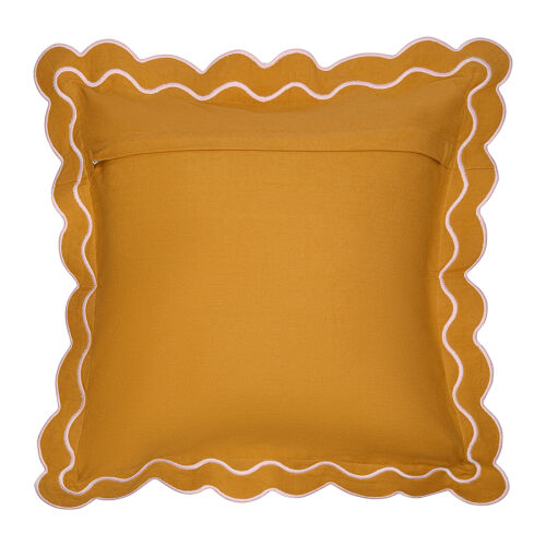 Чехол на подушку с контрастным кантом розового цвета из коллекци 4