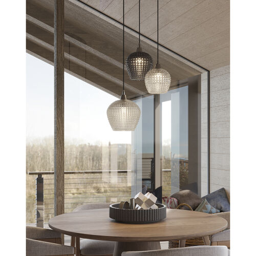 Светильник подвесной каскадный aurora, D50 см, серый/прозрачный 4