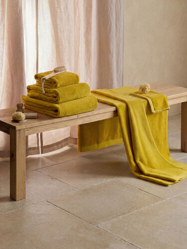 Полотенце для лица цвета охры из коллекции essential, 30х30 см 2