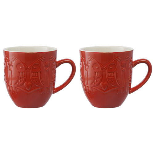 Набор кружек birds of paradise, 500 мл, красные, 2 шт.